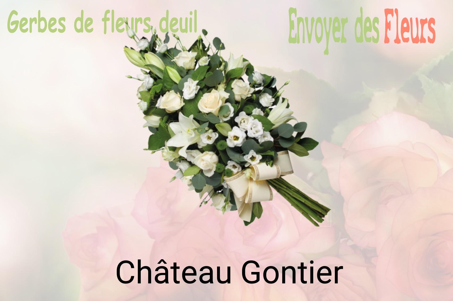 Gerbe de fleurs de deuil livrée à Château-Gontier